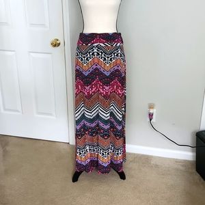 Geometric print maxi skirt